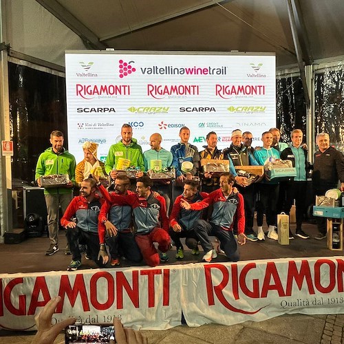 Valtellina Wine Trail, dalla Costiera Amalfitana una delegazione di atleti con il nostro Fabio Fusco /foto