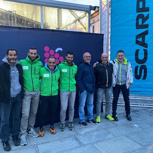 Valtellina Wine Trail, dalla Costiera Amalfitana una delegazione di atleti con il nostro Fabio Fusco /foto
