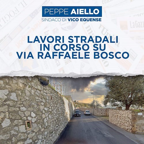 Vico Equense, dal 3 aprile proseguono i lavori stradali sulla Raffaele Bosco