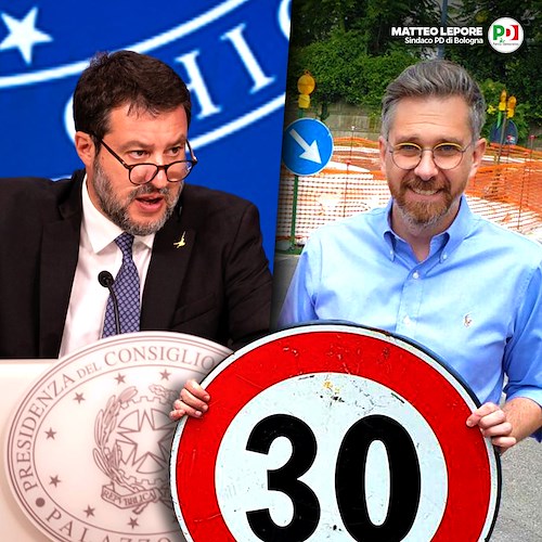 Matteo Salvini e Matteo Lepore<br />&copy; pagina FB Matteo Salvini