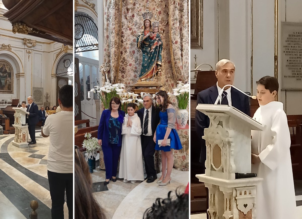 Positano Notizie Andrea Esposito festeggia la sua Prima Comunione gli auguri di Positano Notizie foto