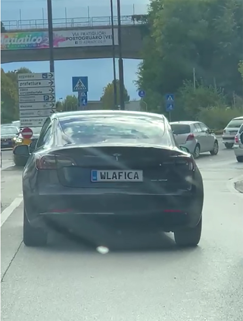 Positano Notizie - Tesla Model 3 con targa danese personalizzata: il video  diventa virale sui social /video
