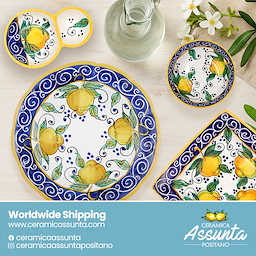 Positano, Ceramica Assunta: Worldwide Shipping Made in Italy